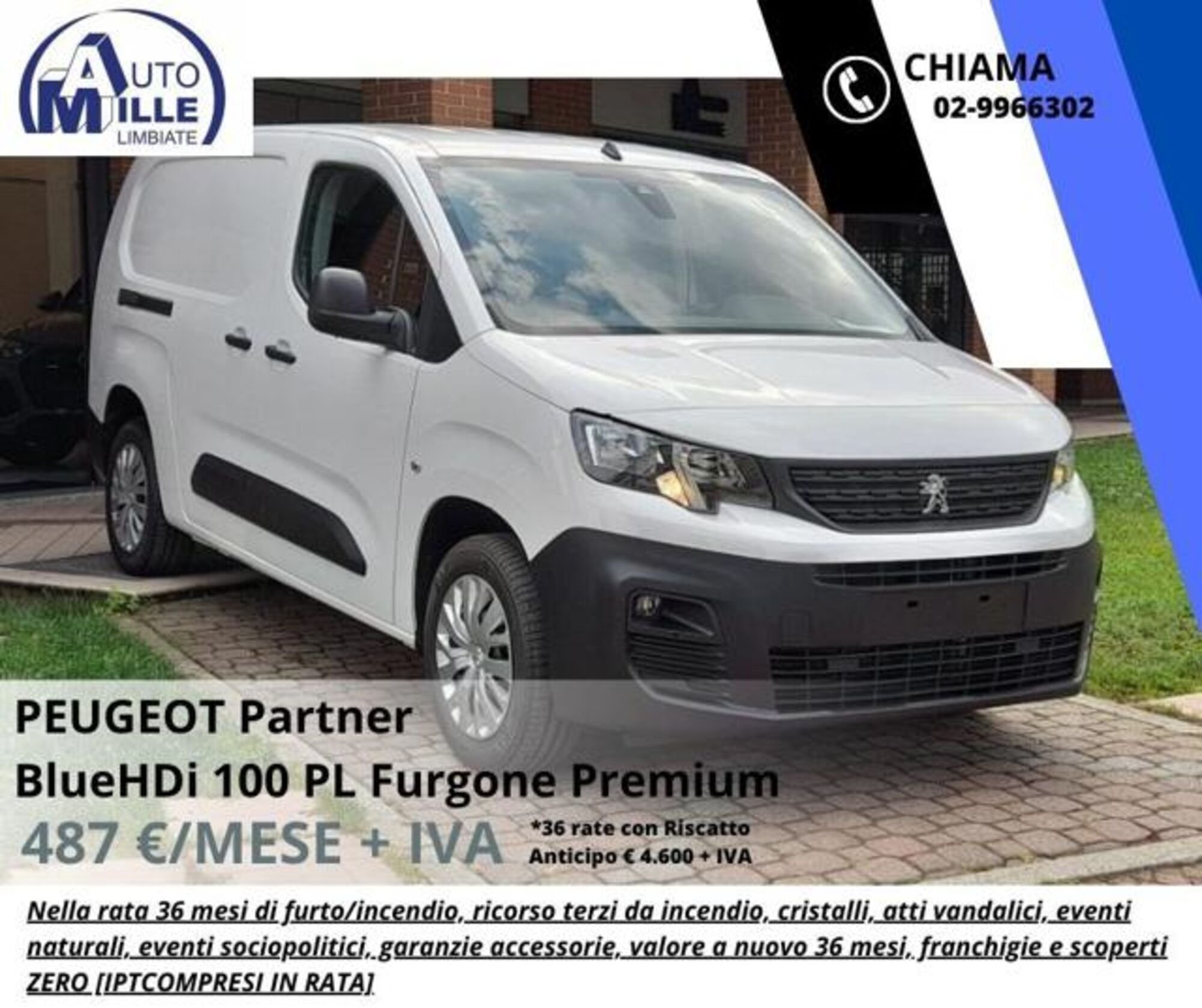 Peugeot Partner Furgone BlueHDi 100 PL Furgone Premium my 21