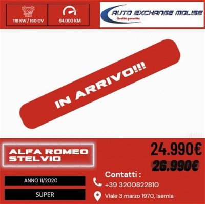 Alfa Romeo Stelvio Stelvio 2.2 Turbodiesel 160 CV AT8 RWD Super my 19 usata