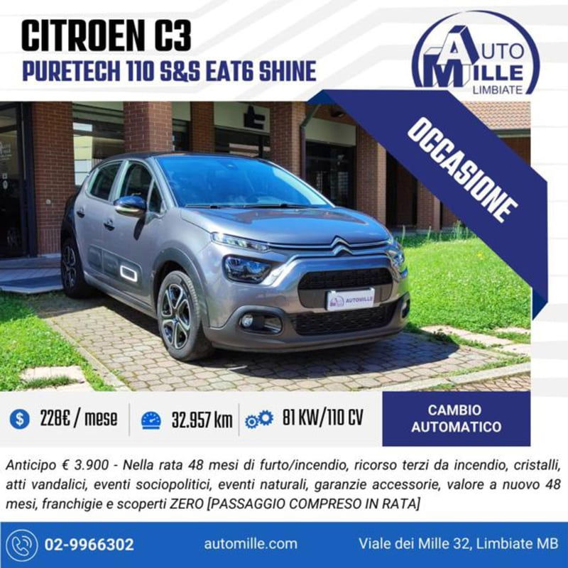 Citroen C3 PureTech 110 S&S EAT6 Shine 