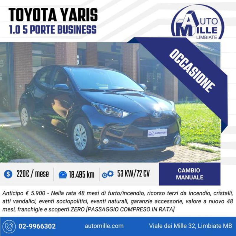 Toyota Yaris 1.0 5 porte Trend 