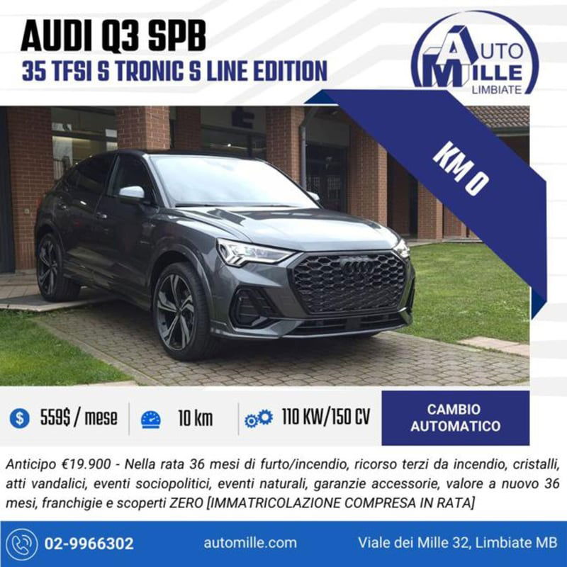 Audi Q3 Sportback 35 TFSI S line edition 