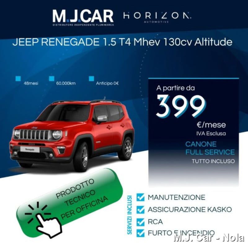 Jeep Renegade 1.5 turbo t4 mhev Altitude 2wd dct