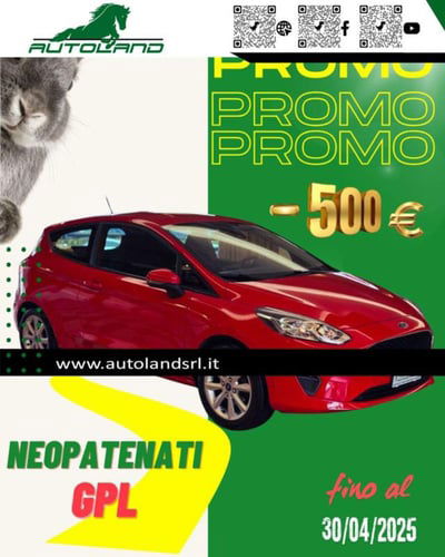 Ford Fiesta 1.4 3 porte Bz.- GPL Titanium usata