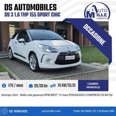 Ds DS 3 Coupé DS 3 1.6 THP 155 Sport Chic  usata