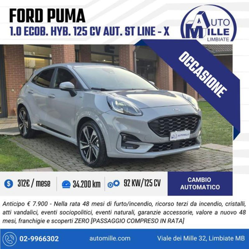 Ford Puma 1.0 EcoBoost Hybrid 125 CV S&S aut. ST-Line X