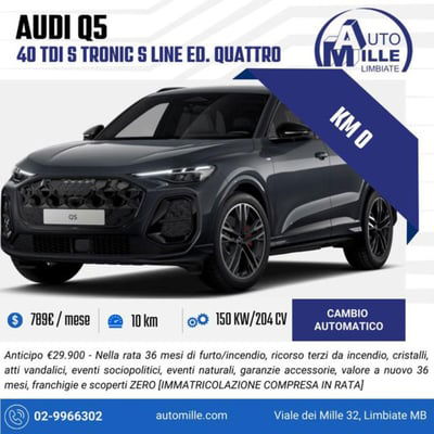 Audi Q5 40 2.0 tdi mhev 12V S line quattro s-tronic nuova