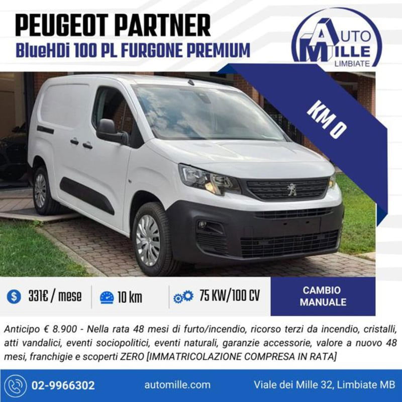 Peugeot Partner Furgone BlueHDi 100 PL Furgone Premium 