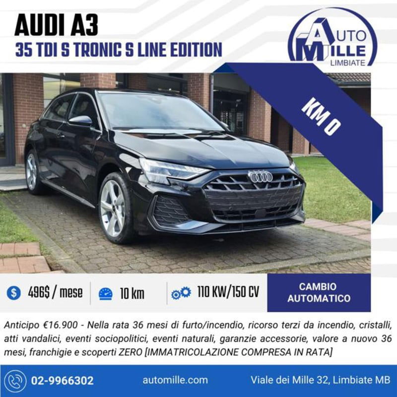 Audi A3 Sportback 35 TDI S tronic S line edition 