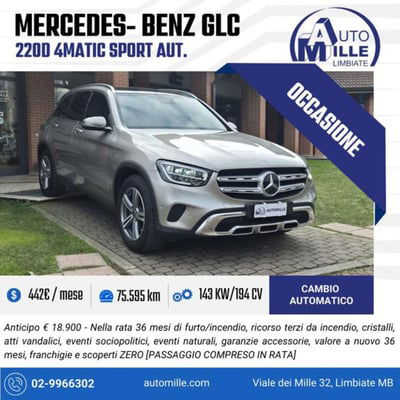 Mercedes-Benz GLC SUV 220 d 4Matic Sport  usata