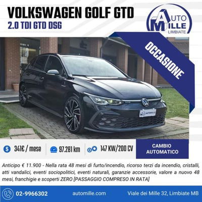 Volkswagen Golf 2.0 TDI GTD DSG usata