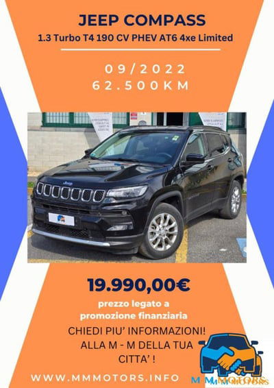 Jeep Compass 1.3 T4 190CV PHEV AT6 4xe Limited usata