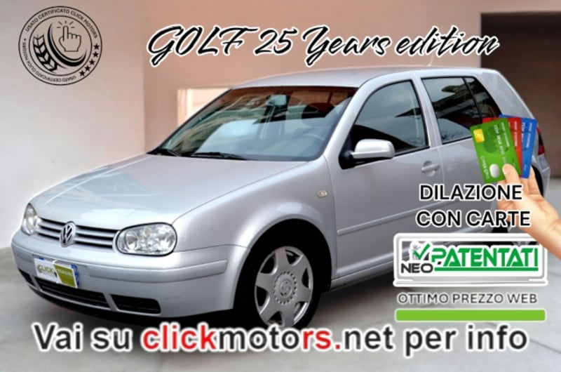 Volkswagen Golf 1.6 cat 5 porte 25 Years