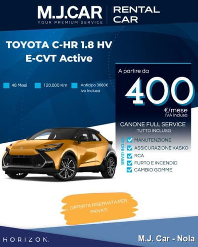 Toyota Toyota C-HR 1.8 hv Active fwd e-cvt nuova