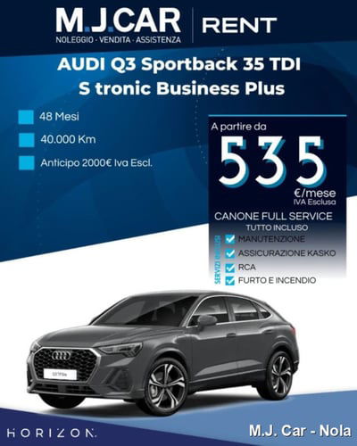 Audi Q3 Sportback 35 TDI quattro S tronic Business Plus nuova