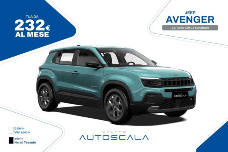 Jeep Avenger 1.2 turbo Longitude fwd 100cv