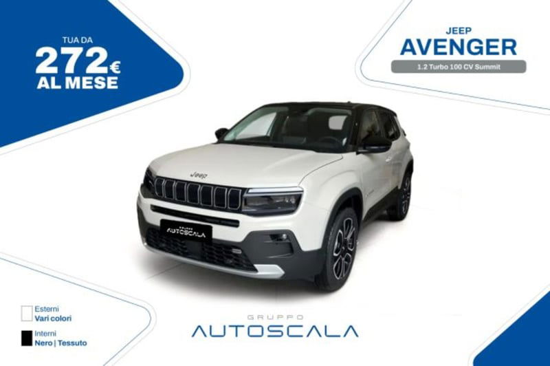 Jeep Avenger 1.2 turbo Summit fwd 100cv