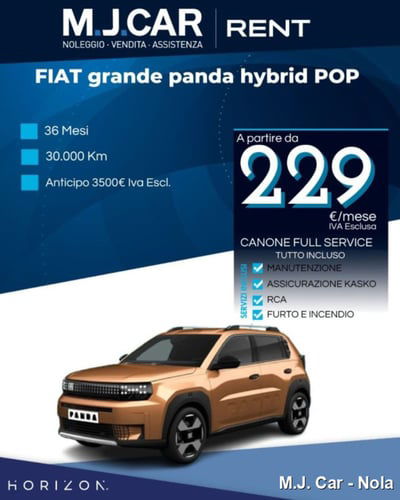 Fiat Grande Panda 1.2 hybrid Pop 110cv edct nuova
