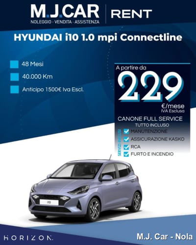 Hyundai i10 1.0 mpi Connectline 63cv nuova
