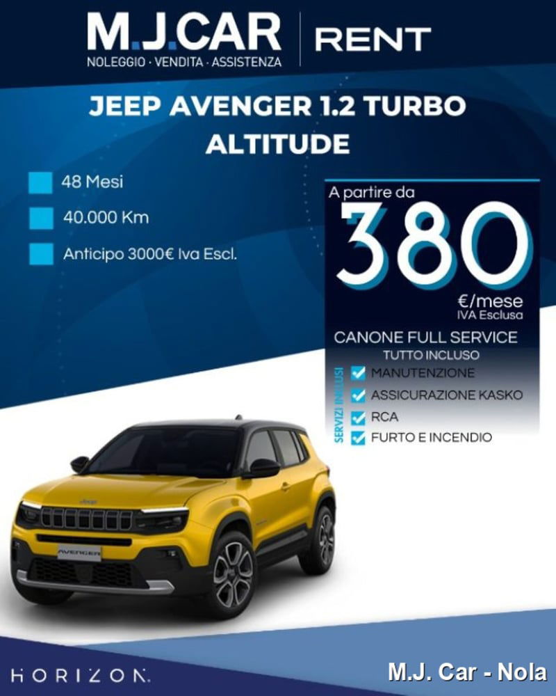 Jeep Avenger 1.2 turbo Altitude fwd 100cv
