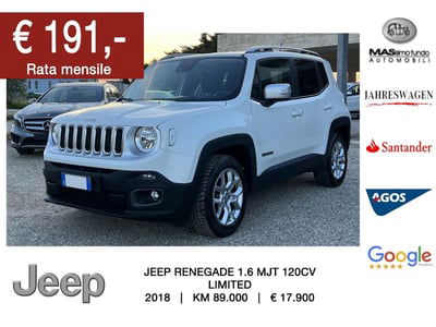 Jeep Renegade 1.6 Mjt 120 CV Limited usata