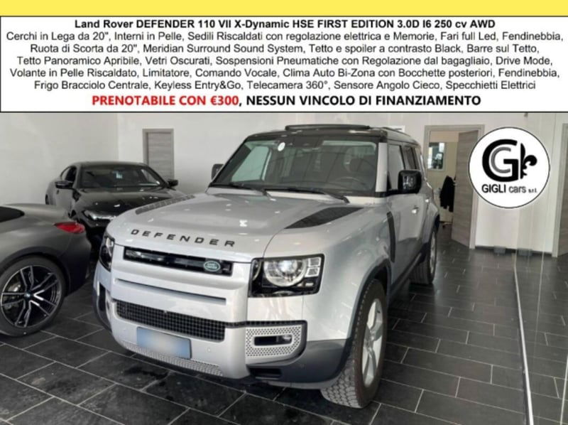 Land Rover Defender 110 3.0d i6 mhev X-Dynamic HSE awd 250cv auto