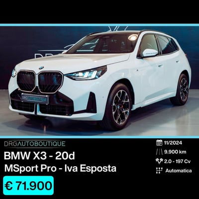BMW X3 xdrive20d MSport auto usata