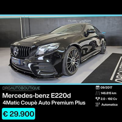 Mercedes-Benz Classe E Coupé 220 d 4Matic Premium Plus usata