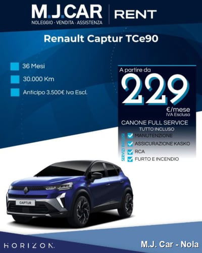 Renault Captur TCe 90 CV Techno nuova