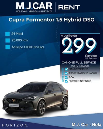 Cupra Formentor 1.5 hybrid 150cv dsg