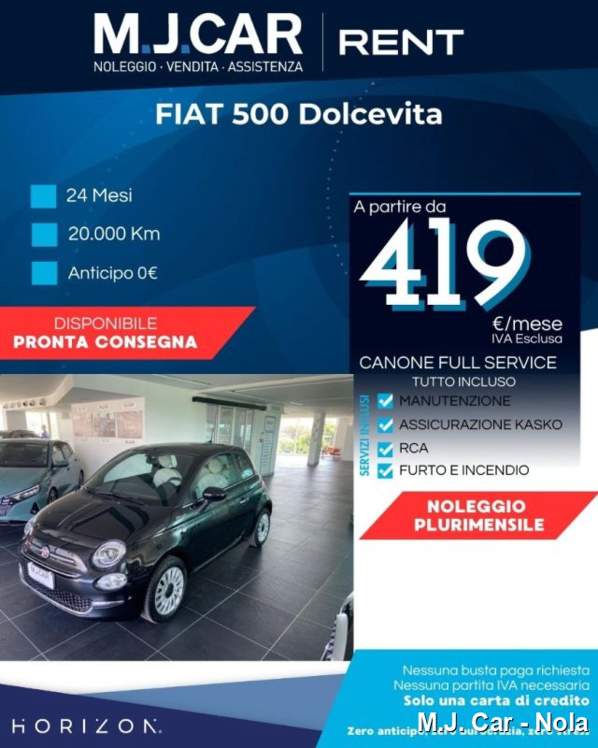 Fiat 500 1.0 Hybrid Red