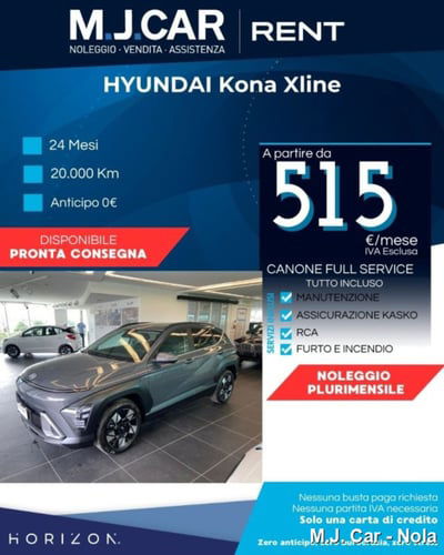 Hyundai Kona 1.0 t-gdi X Class 2wd dct nuova