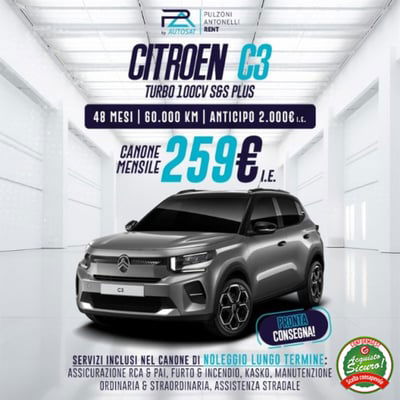 Citroen C3 Aircross 1.2 puretech turbo Plus 100cv nuova