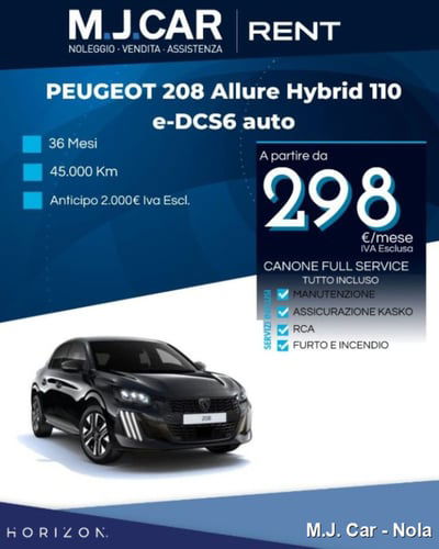 Peugeot 208 50 kWh Allure nuova