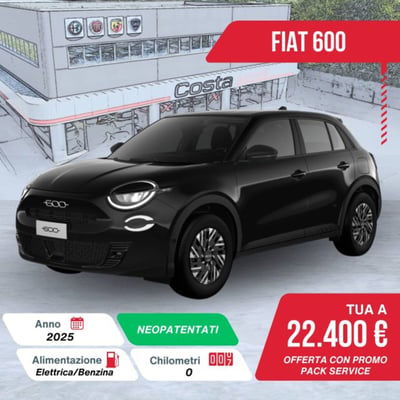 Fiat 600 1.2 hybrid 110cv auto nuova