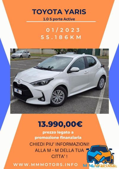 Toyota Yaris 1.0 5 porte Active usata