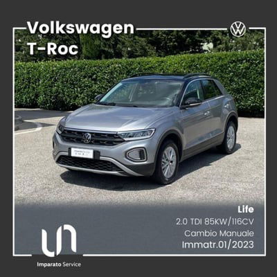 Volkswagen T-Roc 2.0 tdi Life 115cv usata