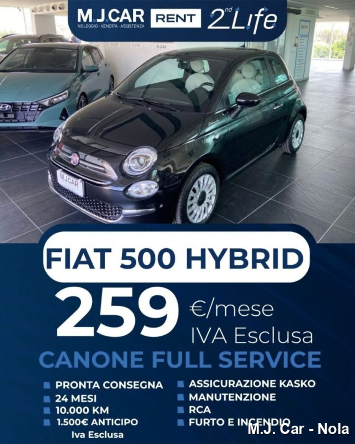 Fiat 500 1.0 Hybrid Red