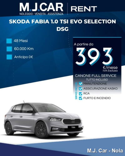 Skoda Fabia 1.0 tsi evo Selection 115cv dsg nuova
