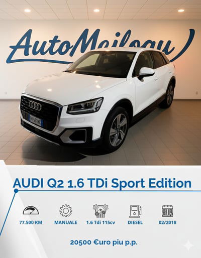 Audi Q2 Q2 1.6 TDI Sport usata