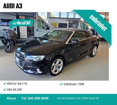 Audi A3 Cabrio 1.6 TDI 116 CV usata