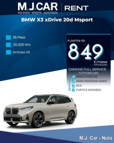 BMW X3 xdrive20d MSport auto