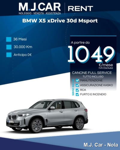 BMW X5 xDrive30d 48V Msport nuova