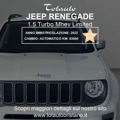 Jeep Renegade 1.5 Turbo T4 MHEV Limited usata