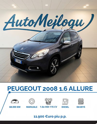 Peugeot 2008 e-HDi 115 CV Stop&Start Allure usata