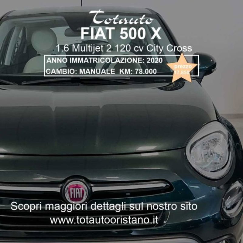 Fiat 500X 1.6 MultiJet 120 CV City Cross
