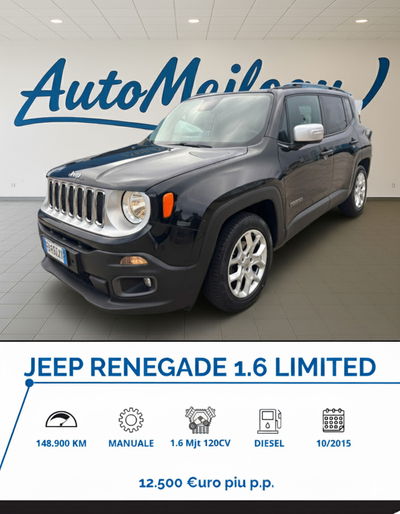 Jeep Renegade 1.6 Mjt 120 CV Limited usata