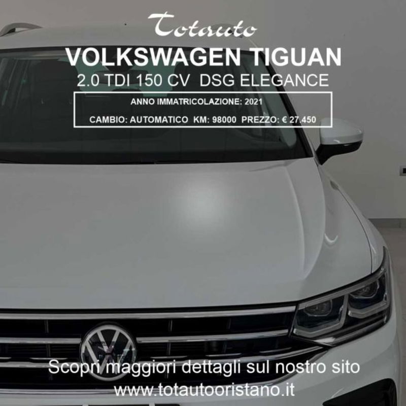 Volkswagen Tiguan 2.0 TDI 150 CV SCR DSG 4MOTION Elegance