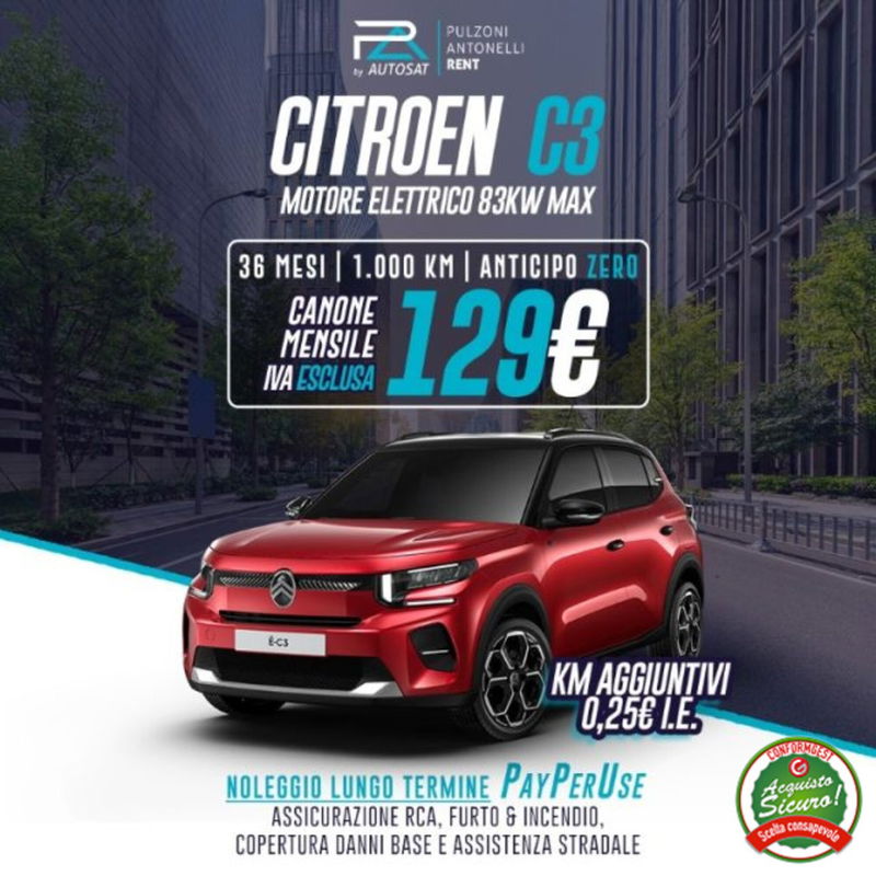 Citroen e-C3 44kWh elettrico Max 113cv automatico