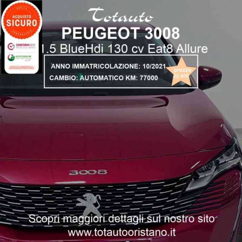 Peugeot 3008 BlueHDi 130 S&S EAT8 Allure Pack