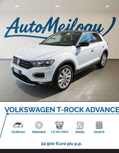 Volkswagen T-Roc 1.6 TDI SCR Advanced BlueMotion Technology usata